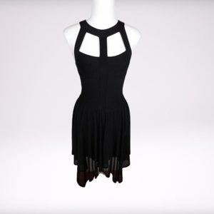 NWOT 'Bebe' Black Cocktail Asymmetrical Dress